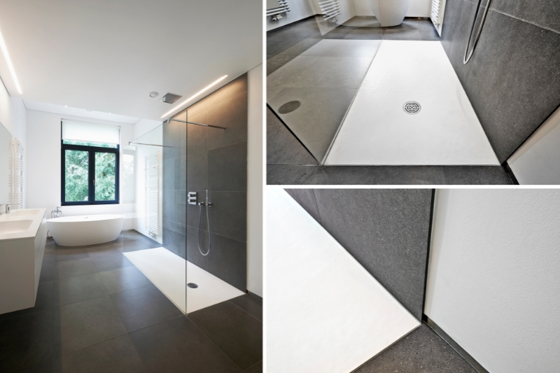 platos de ducha de Corian